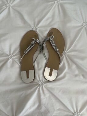 ALDO Women's Silver Crystal Embellished Sandals